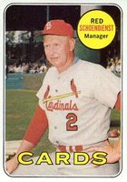 1969 Topps #462 Red Schoendienst Baseball Card