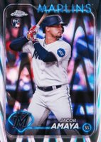 2024 Topps Chrome #92 Jacob Amaya Raywave Baseball Card
