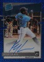 2020 Panini Donruss Optic Rated Rookies Signatures #RRSKL Kyle Lewis Blue Mojo Baseball Card