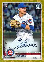 2020 Bowman Chrome Rookie Autographs #NH Nico Hoerner Gold Refractor Baseball Card