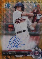 2017 Bowman Draft Chrome Draft Picks Autographs  #CDABR Brent Rooker Gold Wave Refractor Baseball Card