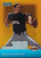 2010 Bowman Chrome Topps 100 Prospects #TPC86 Zack Wheeler Gold Refractor Baseball Card
