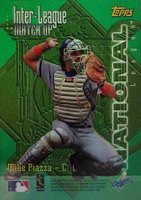 1997 Topps Inter-League Match-Up #ILM2 Mike Piazza/Tim Salmon Refractor Baseball Card