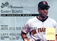 1995 Studio #7 Barry Bonds Platinum Baseball Card