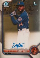 2022 Bowman Chrome Prospect Autographs #CPASJ Simon Juan Baseball Card