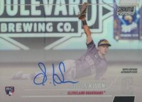 2022 Topps Stadium Club Chrome Autographs #SK Steven Kwan Baseball Card