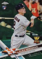 2017 Topps Chrome #9 Alex Bregman White Jersey-Green Refractor Baseball Card