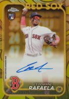 2024 Topps Gilded Collection Topps Chrome Gold Autographs #CGACR Ceddanne Rafaela Yellow/Gold Baseball Card