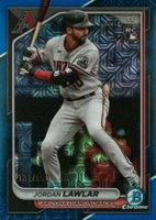 2024 Bowman Chrome Mega Box #55 Jordan Lawlar Blue Refractor Baseball Card