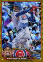 2023 Topps Chrome #198 Christopher Morel Gold Wave Refractor Baseball Card