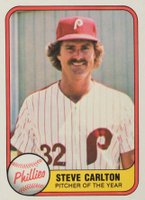 1981 Fleer #6 Steve Carlton 1066 On Back Baseball Card
