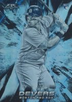 2018 Topps Fire  #118 Rafael Devers Blue Chip Baseball Card