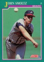 1991 Score #208 John Smoltz Baseball Card