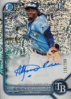 2022 Bowman Chrome Prospect Autographs #CPAAP Alejandro Pie Speckle Refractor Baseball Card