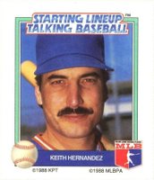 1988 Starting Line Up Talking Baseball # Keith Hernandez Baseball Card