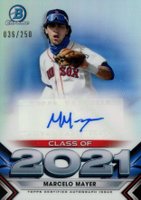 2021 Bowman Draft Class of 2021 Autographs #C21MM Marcelo Mayer Chrome Baseball Card