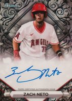 2023 Bowman Sterling Prospect Autographs #PAZN Zach Neto Sterling Silver Baseball Card