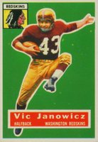 1956 Topps #13 Vic Janowicz Football Card