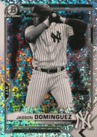 2021 Bowman Chrome Prospects #BCP213 Jasson Dominguez Black/White Mini Diamond Refractor Baseball Card