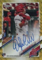 2021 Topps Chrome Rookie Autographs #RADC Dylan Carlson Gold Wave Refractor Baseball Card