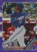 2019 Bowman Prospects Chrome #69 Orelvis Martinez Purple Refractor Baseball Card