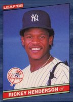 1986 Leaf #37 Rickey Henderson Baseball Card