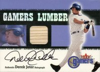 2000 Fleer Gamers Lumber # Derek Jeter Autograph Baseball Card