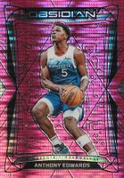 2023 Panini Obsidian #168 Anthony Edwards Electric Etch Pink Pulsar Basketball Card