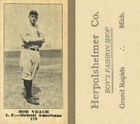 1916 Herpolsheimer Co. #179 Bob Veach Baseball Card