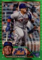 2023 Topps Chrome #203 Francisco Alvarez Green Sonar Refractor Baseball Card