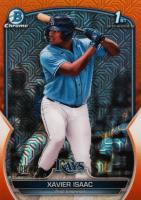 2023 Bowman Mega Box Chrome #145 Xavier Isaac Orange Baseball Card