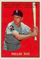 1961 Topps #477 Nellie Fox MVP Baseball Card