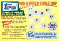 1983 Topps #GI Game Insert Card Baseball Card