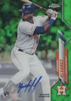 2020 Topps Chrome Rookie Autographs #RAYA Yordan Alvarez Green Refractor Baseball Card