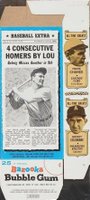 1969 Bazooka Complete Box #5 Lou Gehrig Baseball Card