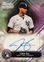 2022 Bowman Sterling Rookie Autographs #RALG Luis Gil Refractor Baseball Card