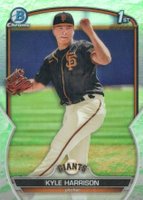 2023 Bowman Chrome Prospects #BCP93 Kyle Harrison Lunar Glow Refractor Baseball Card