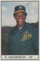1984 All-Star Game Program Inserts-Hand Cut # Rickey Henderson Baseball Card