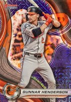 2024 Bowman's Best #8 Gunnar Henderson Purple Refractor Baseball Card