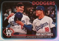 2024 Topps Update #US13 Shohei Ohtani/Yoshinobu Yamamoto Rainbow Foil Baseball Card