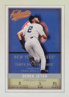 2002 Fleer Authentix #1 Derek Jeter Front Row Baseball Card