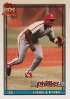 1991 Topps Tiffany #312 Charlie Hayes Baseball Card
