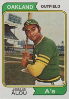 1974 Topps #654o Jesus Alou Outfield Baseball Card