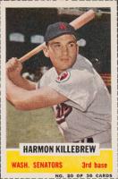1960 Bazooka Singles #20 Harmon Killebrew Hand Cut Baseball Card