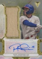 2018 Topps Triple Threads Autograph Single Jumbo Relic #RHY Rhys Hoskins Silver Baseball Card