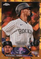2023 Topps Chrome Update Sapphire Edition #122 Ezequiel Tovar Gold Baseball Card