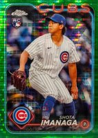 2024 Topps Chrome #121 Shota Imanaga Green Sonar Refractor Baseball Card