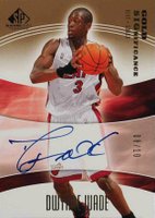 2004 SP Game Used SIGnificance #SIGDW Dwyane Wade Gold Basketball Card