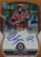 2023 Bowman Mega Box Chrome Prospect Autographs #EG Elijah Green Orange Baseball Card