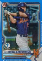 2021 Bowman 1st Edition #BFE22 Pete Crow-Armstrong Blue Foil Baseball Card